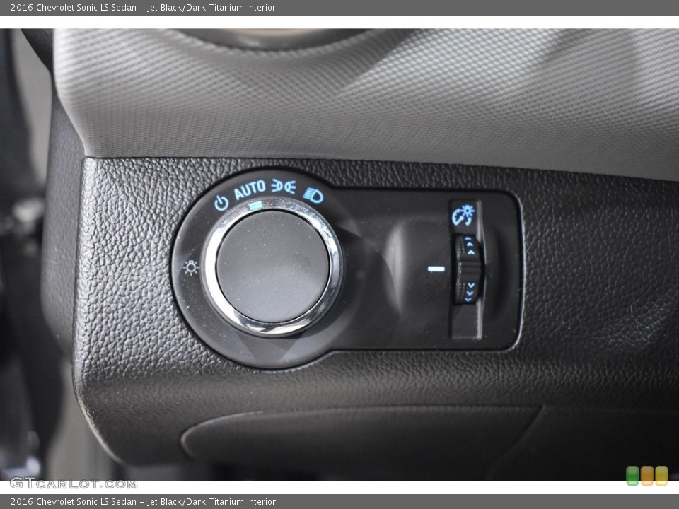 Jet Black/Dark Titanium Interior Controls for the 2016 Chevrolet Sonic LS Sedan #138287880