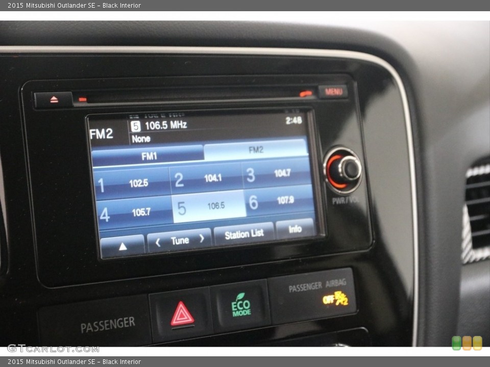 Black Interior Controls for the 2015 Mitsubishi Outlander SE #138291414