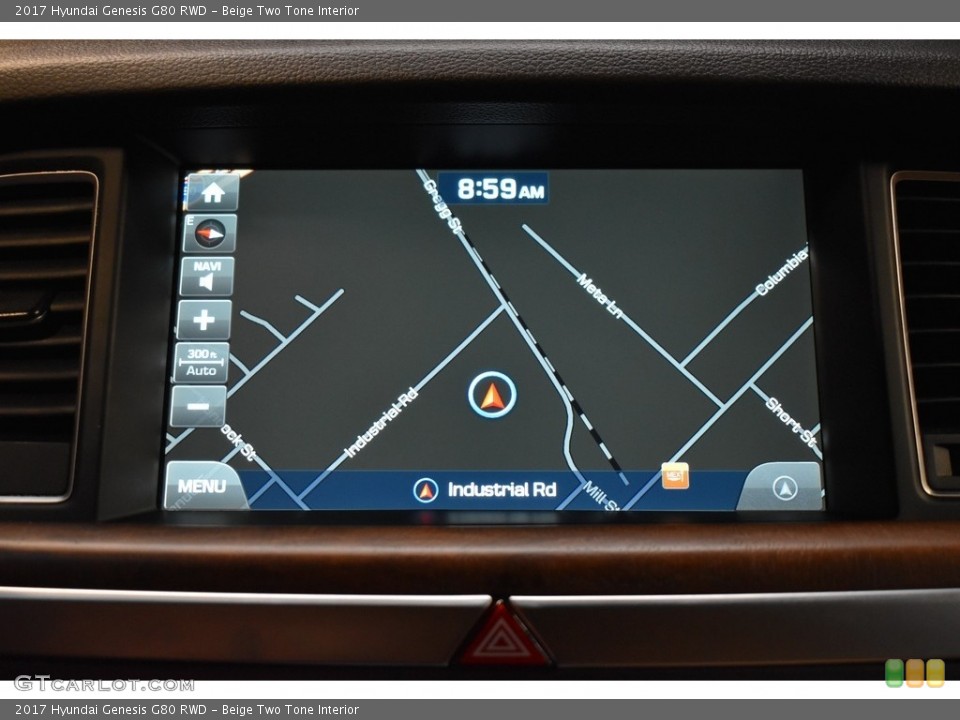 Beige Two Tone Interior Navigation for the 2017 Hyundai Genesis G80 RWD #138294036