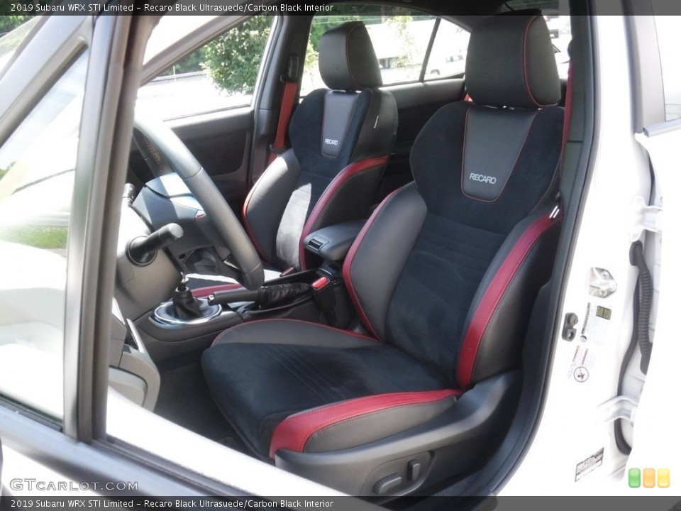 Recaro Black Ultrasuede/Carbon Black Interior Front Seat for the 2019 Subaru WRX STI Limited #138294618