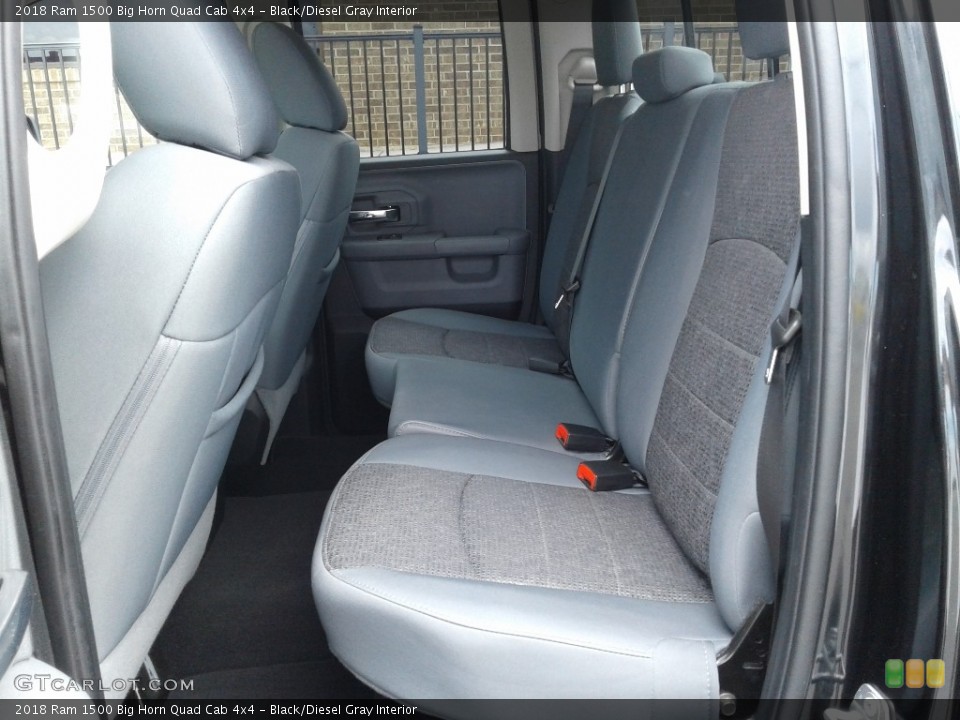 Black/Diesel Gray Interior Rear Seat for the 2018 Ram 1500 Big Horn Quad Cab 4x4 #138299843