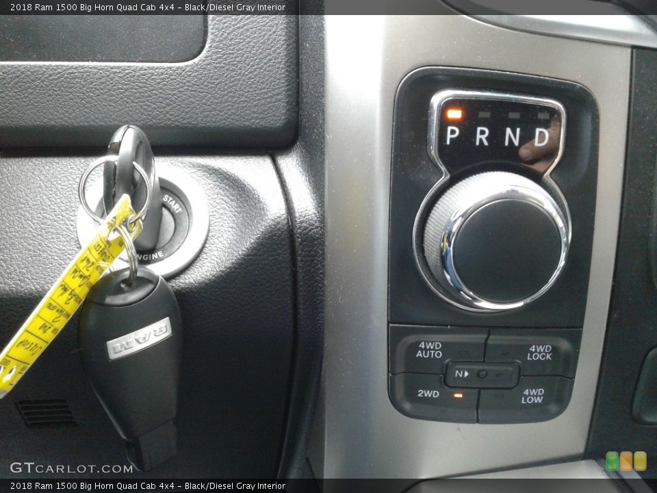 Black/Diesel Gray Interior Controls for the 2018 Ram 1500 Big Horn Quad Cab 4x4 #138300044