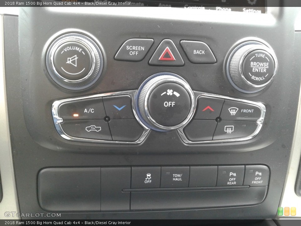 Black/Diesel Gray Interior Controls for the 2018 Ram 1500 Big Horn Quad Cab 4x4 #138300113