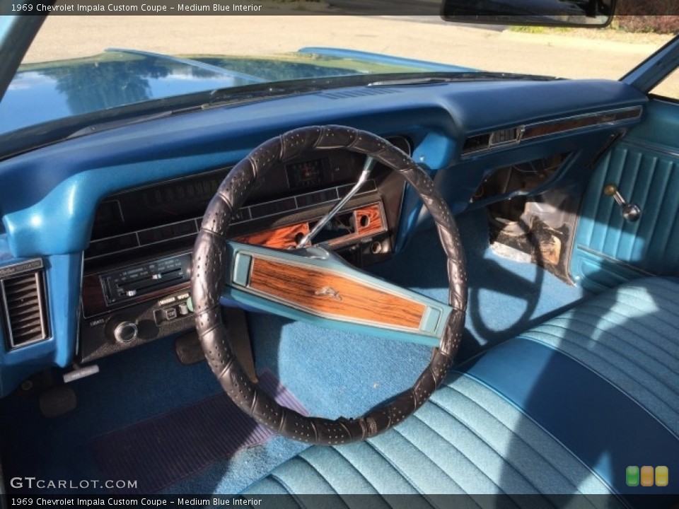 Medium Blue Interior Dashboard for the 1969 Chevrolet Impala Custom Coupe #138302019