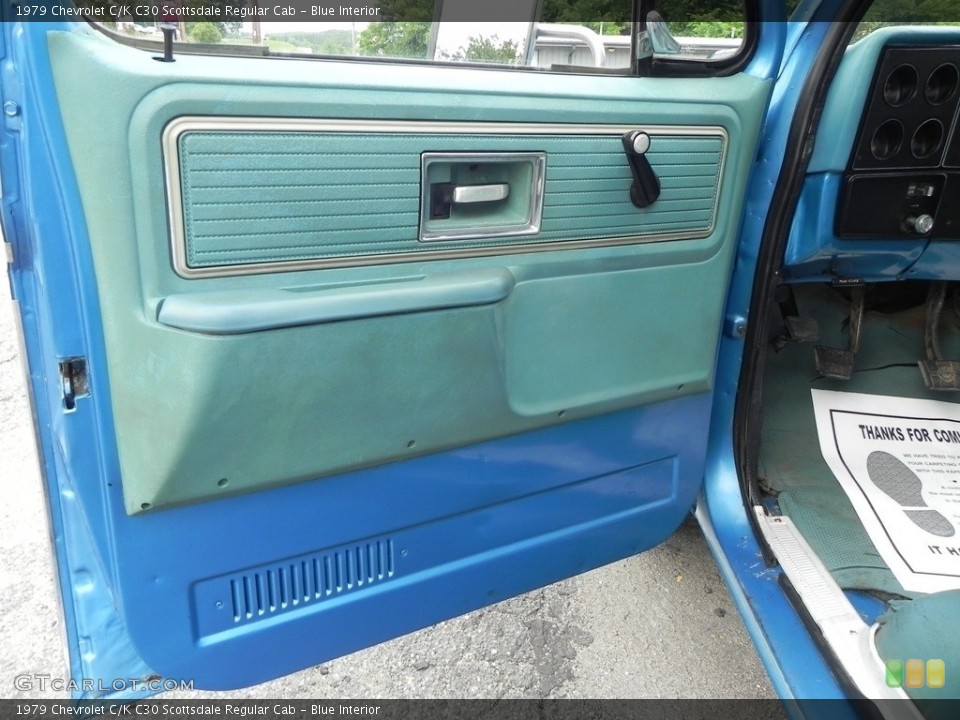 Blue Interior Door Panel for the 1979 Chevrolet C/K C30 Scottsdale Regular Cab #138303137