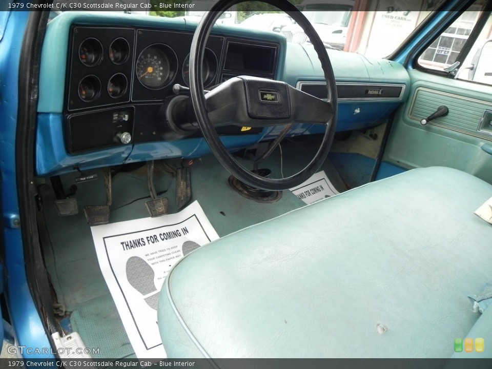 Blue Interior Prime Interior for the 1979 Chevrolet C/K C30 Scottsdale Regular Cab #138303188