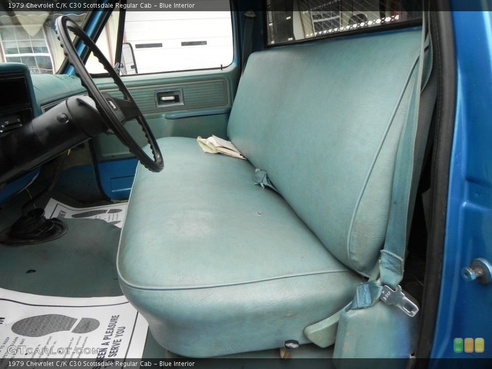 Blue Interior Front Seat for the 1979 Chevrolet C/K C30 Scottsdale Regular Cab #138303211