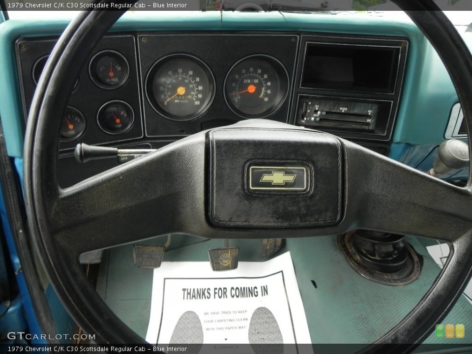 Blue Interior Steering Wheel for the 1979 Chevrolet C/K C30 Scottsdale Regular Cab #138303231