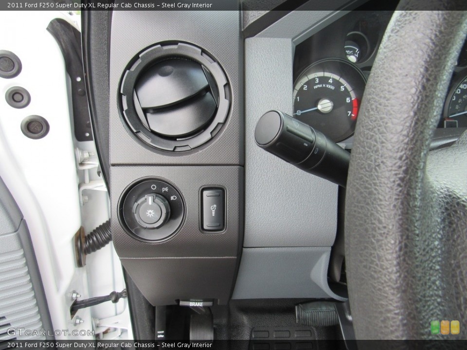 Steel Gray Interior Controls for the 2011 Ford F250 Super Duty XL Regular Cab Chassis #138303761