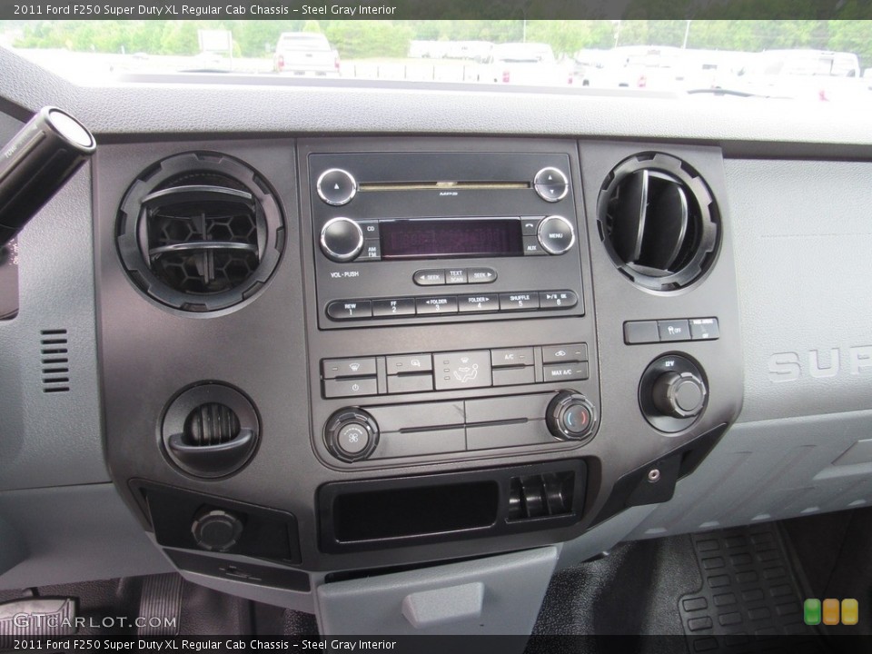 Steel Gray Interior Controls for the 2011 Ford F250 Super Duty XL Regular Cab Chassis #138303779