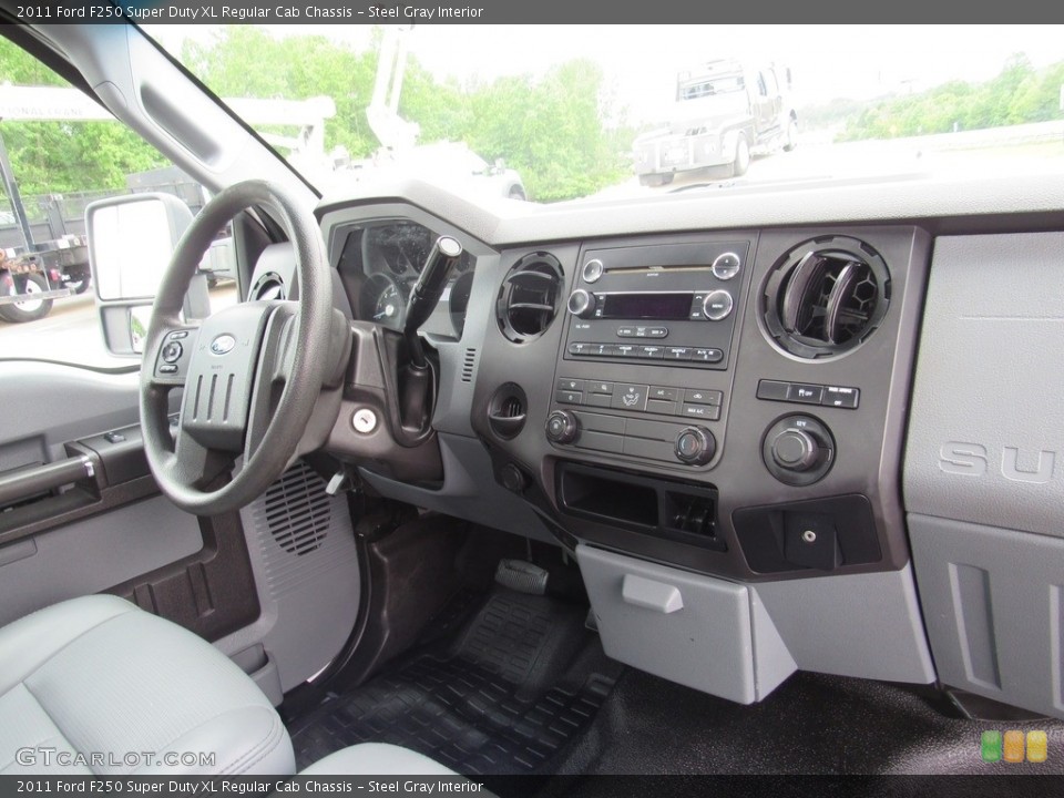 Steel Gray Interior Controls for the 2011 Ford F250 Super Duty XL Regular Cab Chassis #138303965