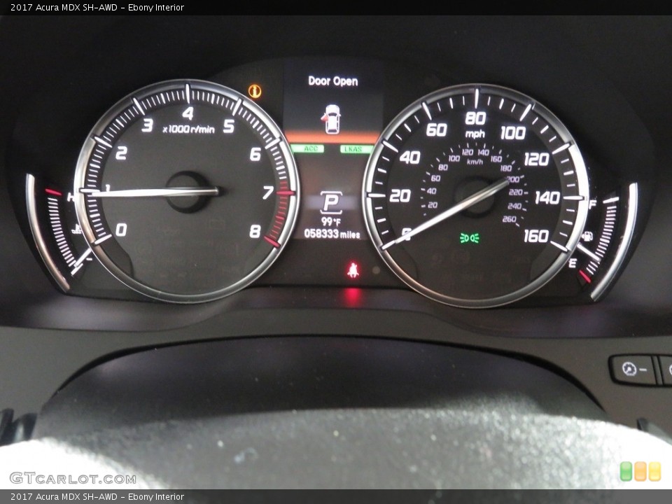 Ebony Interior Gauges for the 2017 Acura MDX SH-AWD #138306002