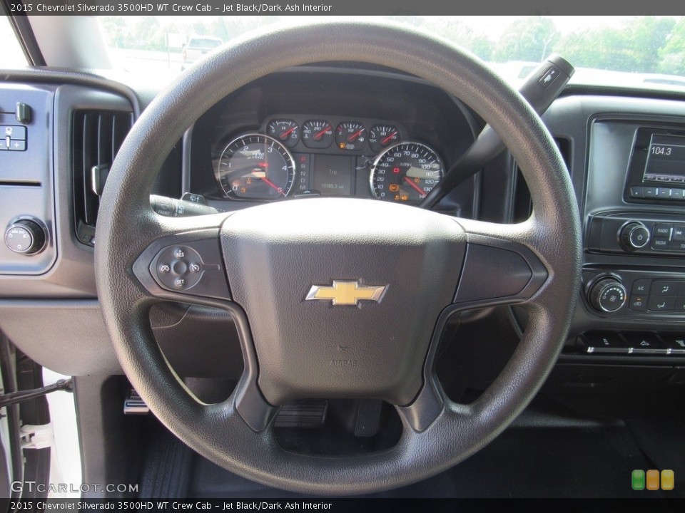 Jet Black/Dark Ash Interior Steering Wheel for the 2015 Chevrolet Silverado 3500HD WT Crew Cab #138308602