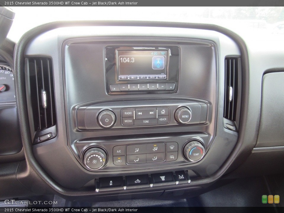 Jet Black/Dark Ash Interior Controls for the 2015 Chevrolet Silverado 3500HD WT Crew Cab #138308686