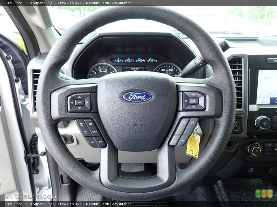 Medium Earth Gray Interior Steering Wheel for the 2020 Ford F250 Super Duty XL Crew Cab 4x4 #138309871