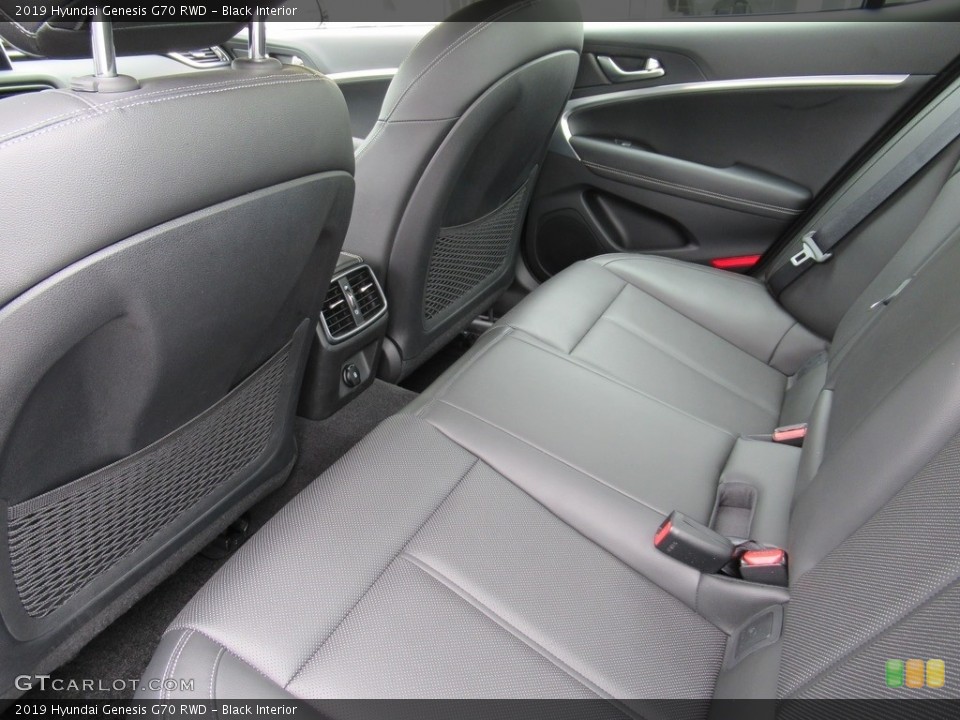 Black Interior Rear Seat for the 2019 Hyundai Genesis G70 RWD #138312676