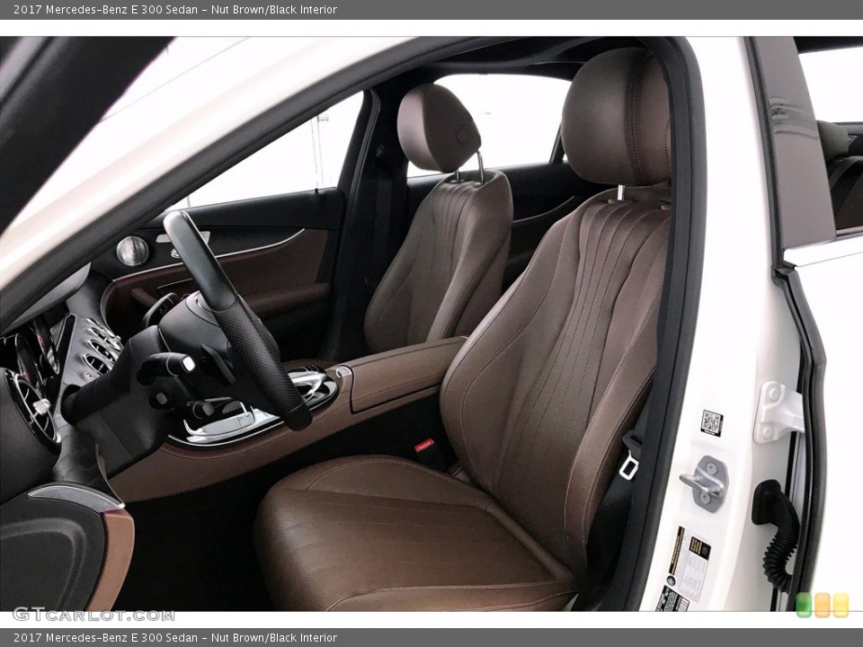 Nut Brown/Black Interior Front Seat for the 2017 Mercedes-Benz E 300 Sedan #138312679