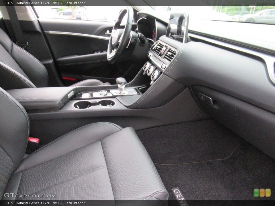 Black Interior Front Seat for the 2019 Hyundai Genesis G70 RWD #138312694