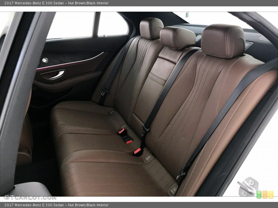 Nut Brown/Black Interior Rear Seat for the 2017 Mercedes-Benz E 300 Sedan #138312703
