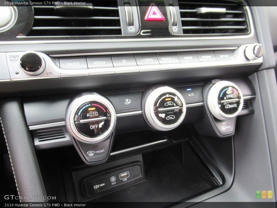 Black Interior Controls for the 2019 Hyundai Genesis G70 RWD #138312799