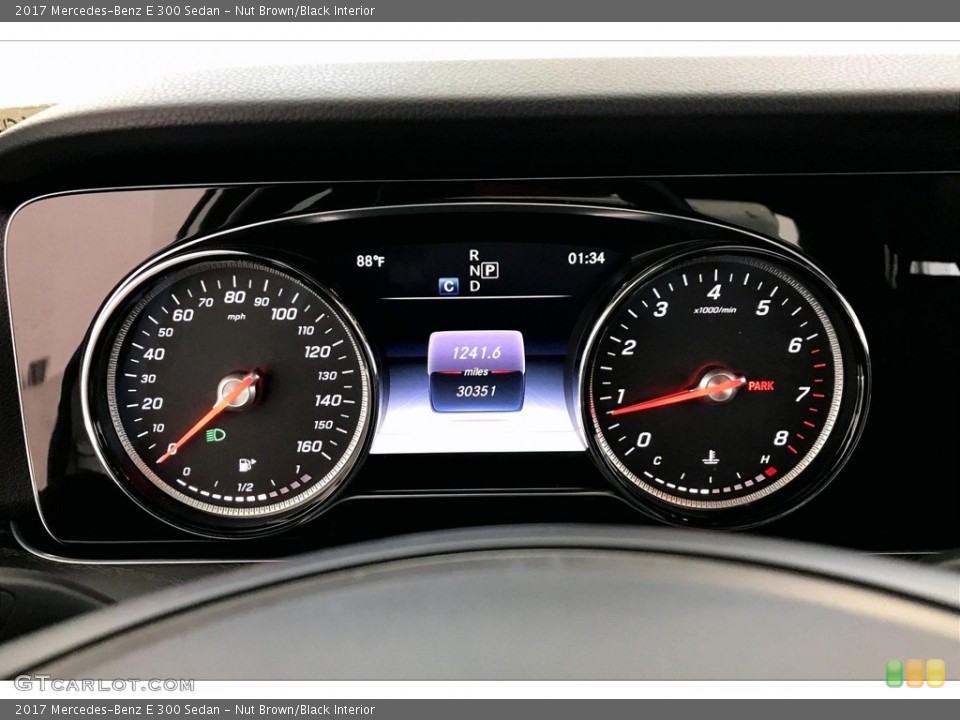 Nut Brown/Black Interior Gauges for the 2017 Mercedes-Benz E 300 Sedan #138312816