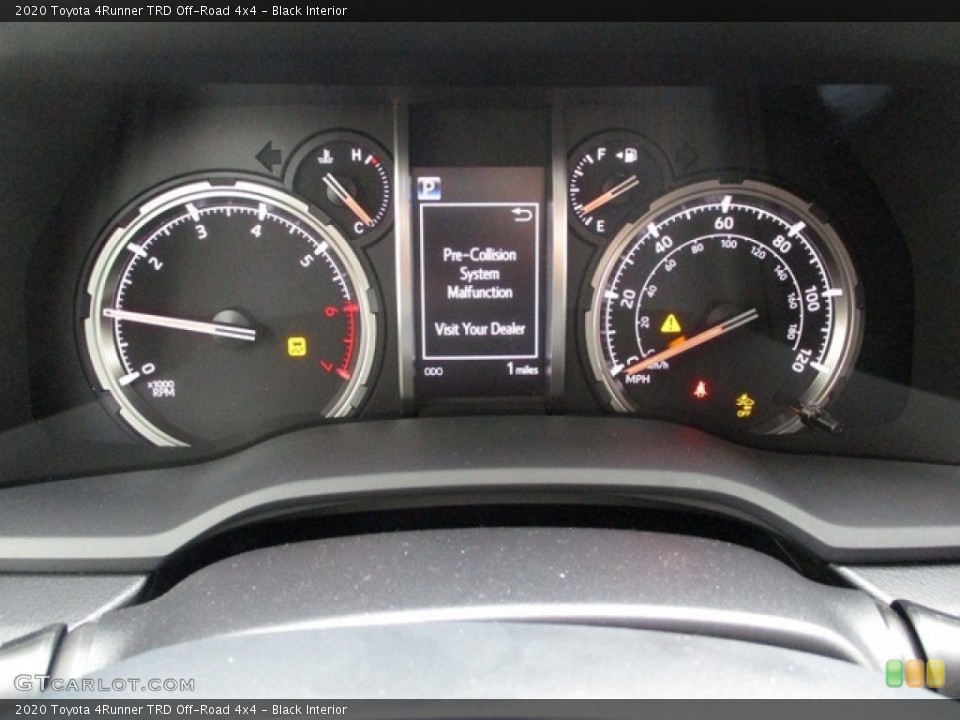 Black Interior Gauges for the 2020 Toyota 4Runner TRD Off-Road 4x4 #138315760