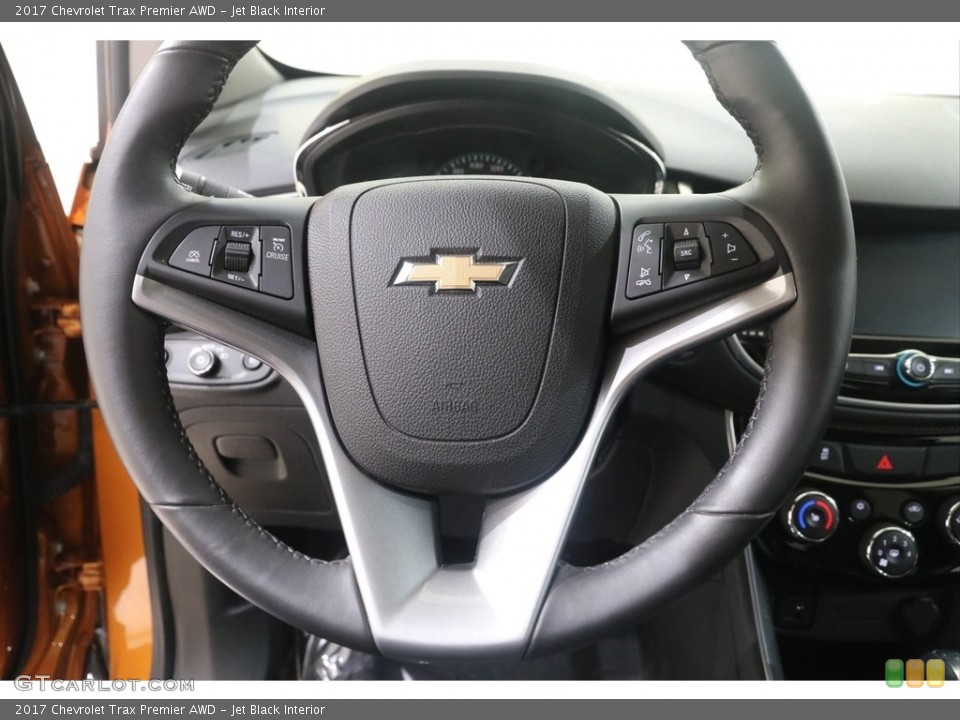 Jet Black Interior Steering Wheel for the 2017 Chevrolet Trax Premier AWD #138316951