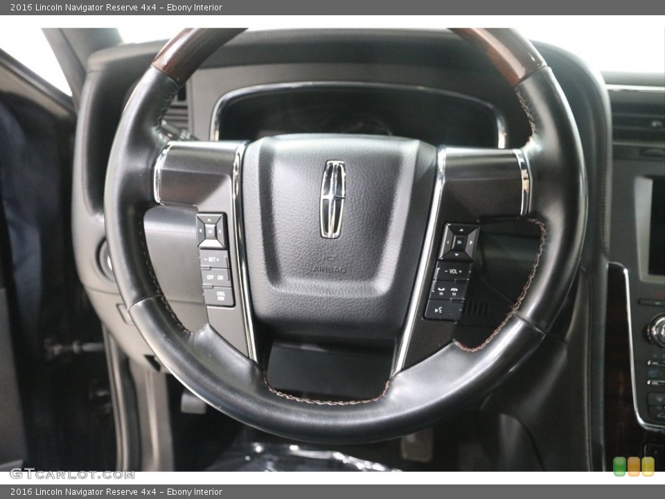 Ebony Interior Steering Wheel for the 2016 Lincoln Navigator Reserve 4x4 #138317574