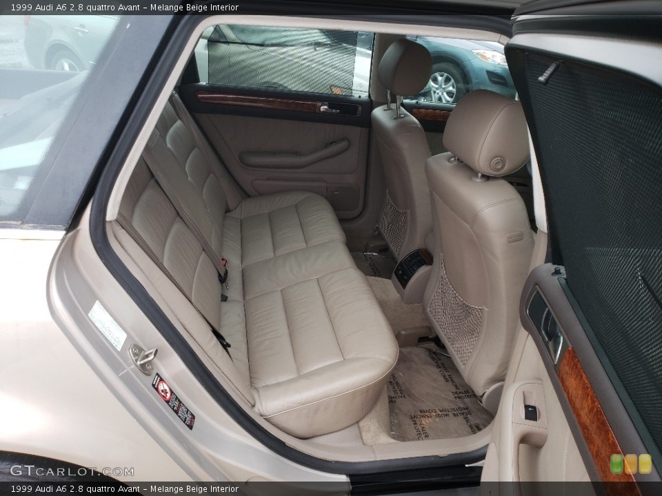 Melange Beige Interior Rear Seat for the 1999 Audi A6 2.8 quattro Avant #138318133