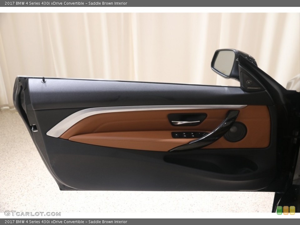 Saddle Brown Interior Door Panel for the 2017 BMW 4 Series 430i xDrive Convertible #138319035