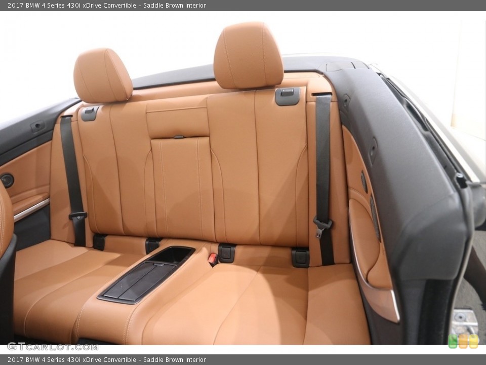 Saddle Brown Interior Rear Seat for the 2017 BMW 4 Series 430i xDrive Convertible #138319132