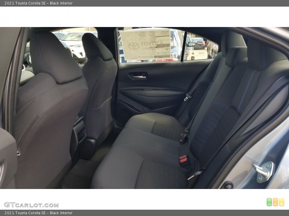 Black Interior Rear Seat for the 2021 Toyota Corolla SE #138321627