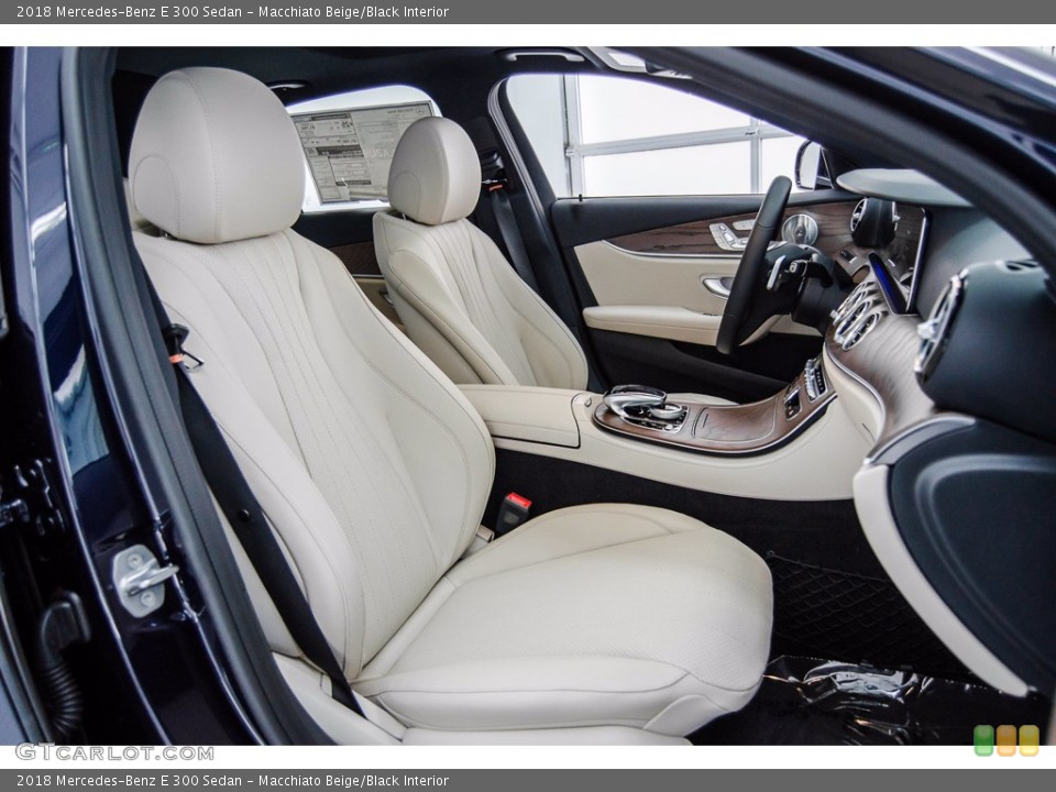 Macchiato Beige/Black Interior Front Seat for the 2018 Mercedes-Benz E 300 Sedan #138322002