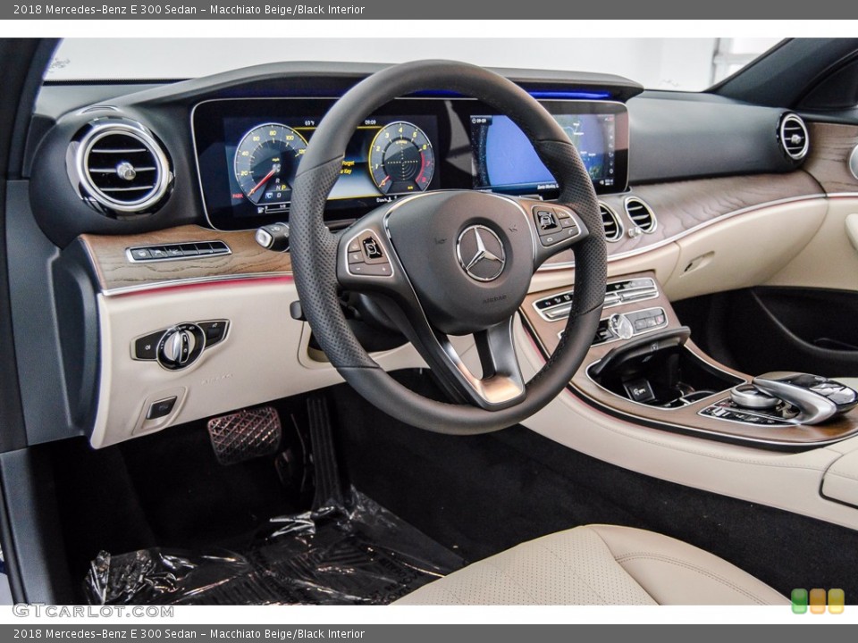 Macchiato Beige/Black Interior Prime Interior for the 2018 Mercedes-Benz E 300 Sedan #138322101