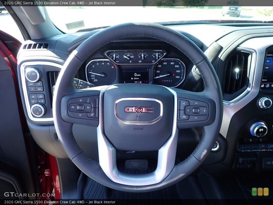 Jet Black Interior Steering Wheel for the 2020 GMC Sierra 1500 Elevation Crew Cab 4WD #138325630
