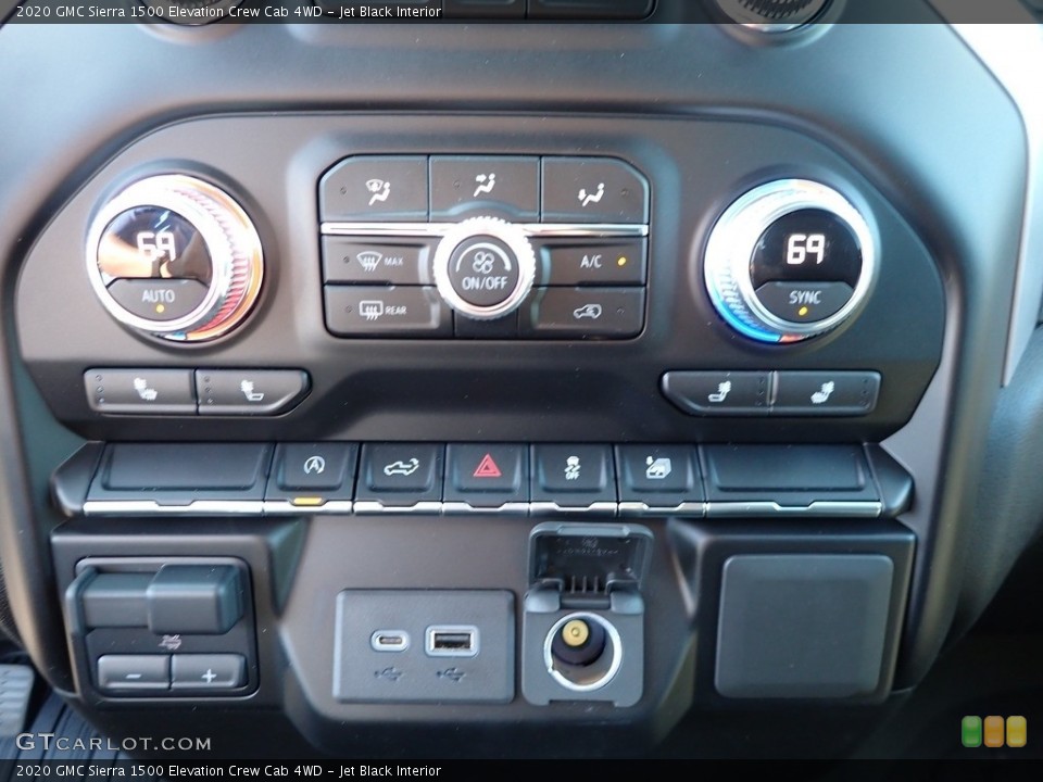 Jet Black Interior Controls for the 2020 GMC Sierra 1500 Elevation Crew Cab 4WD #138325644