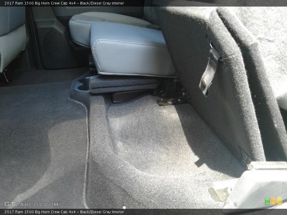 Black/Diesel Gray Interior Rear Seat for the 2017 Ram 1500 Big Horn Crew Cab 4x4 #138329966