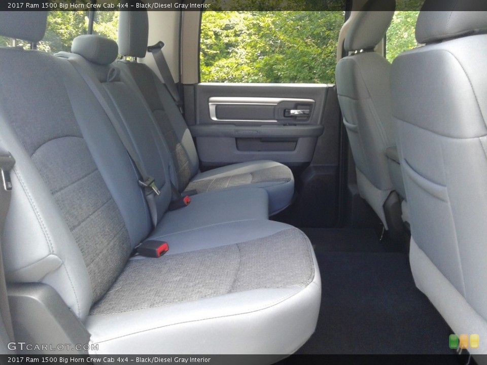 Black/Diesel Gray Interior Rear Seat for the 2017 Ram 1500 Big Horn Crew Cab 4x4 #138329995