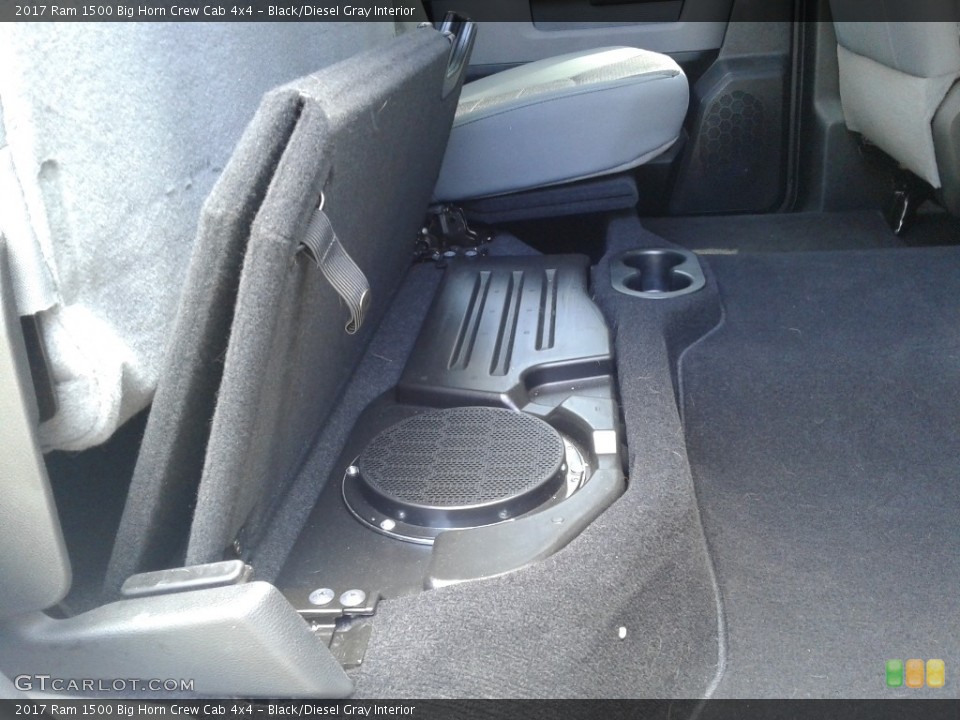 Black/Diesel Gray Interior Rear Seat for the 2017 Ram 1500 Big Horn Crew Cab 4x4 #138330020