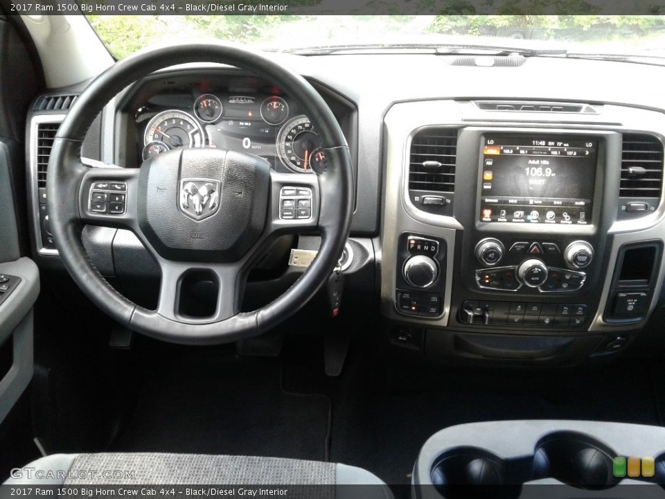 Black/Diesel Gray Interior Dashboard for the 2017 Ram 1500 Big Horn Crew Cab 4x4 #138330065