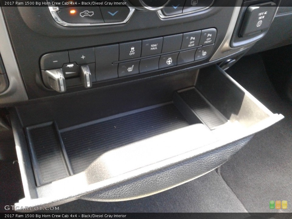 Black/Diesel Gray Interior Controls for the 2017 Ram 1500 Big Horn Crew Cab 4x4 #138330302