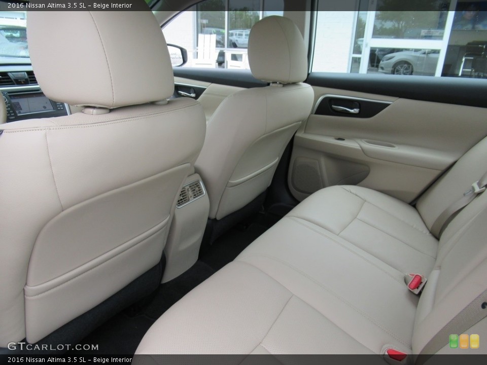 Beige Interior Rear Seat for the 2016 Nissan Altima 3.5 SL #138333263
