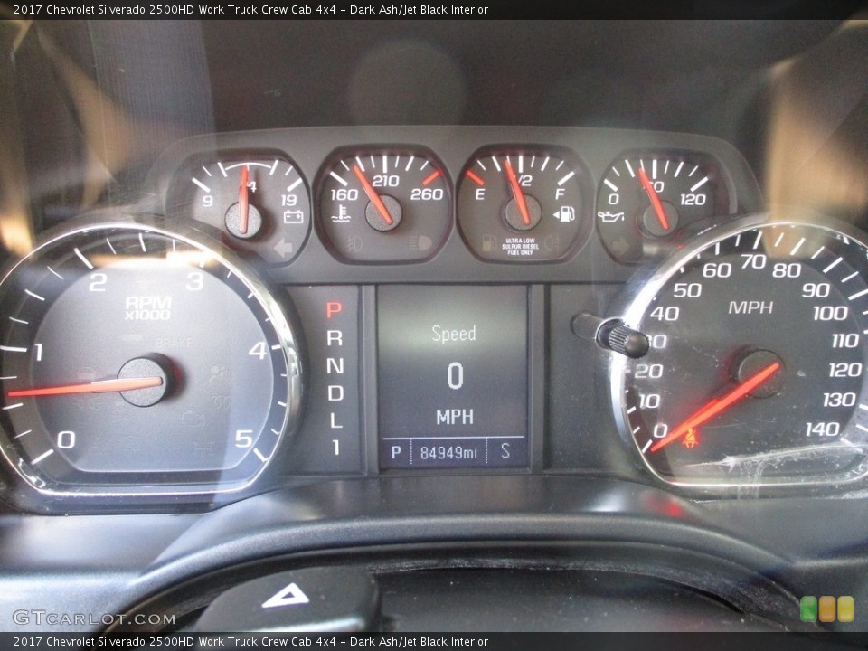 Dark Ash/Jet Black Interior Gauges for the 2017 Chevrolet Silverado 2500HD Work Truck Crew Cab 4x4 #138333596