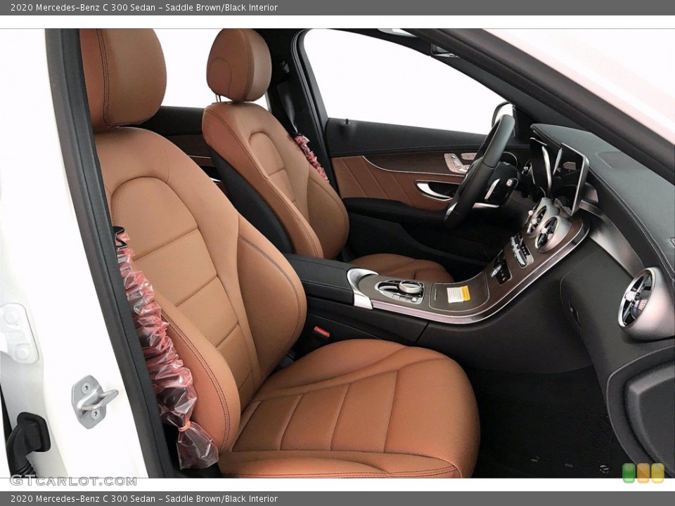 Saddle Brown/Black Interior Front Seat for the 2020 Mercedes-Benz C 300 Sedan #138335378