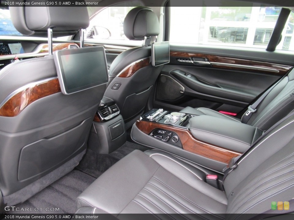 Black Interior Rear Seat for the 2018 Hyundai Genesis G90 5.0 AWD #138337374