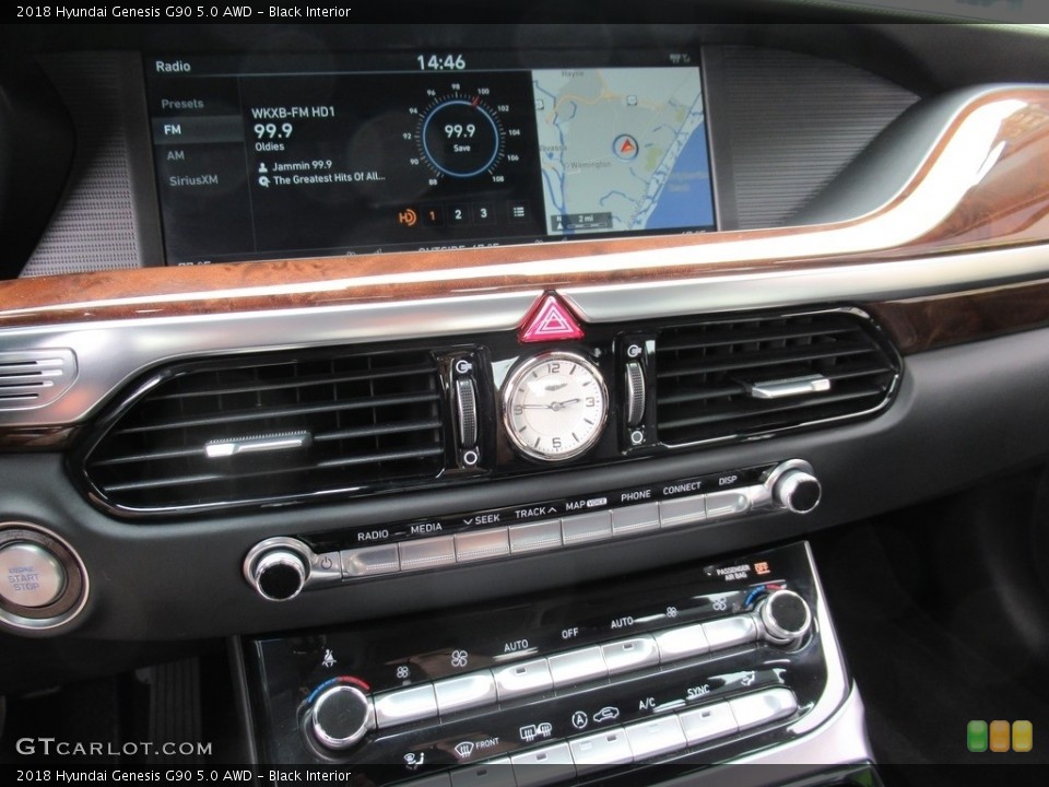 Black Interior Controls for the 2018 Hyundai Genesis G90 5.0 AWD #138337533