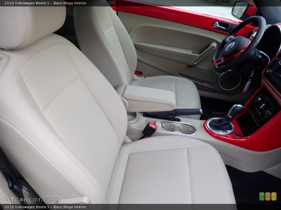 Black/Beige Interior Front Seat for the 2019 Volkswagen Beetle S #138341967