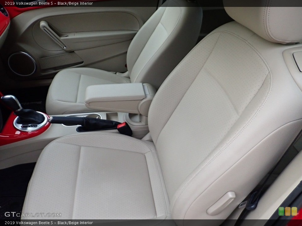 Black/Beige Interior Front Seat for the 2019 Volkswagen Beetle S #138342096