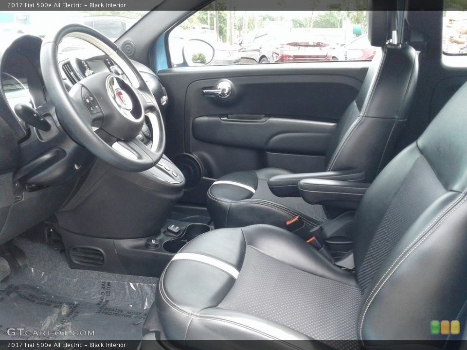 Black Interior Front Seat for the 2017 Fiat 500e All Electric #138343500