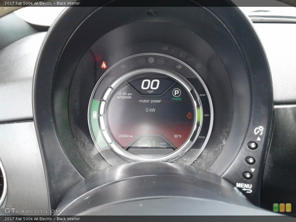 Black Interior Gauges for the 2017 Fiat 500e All Electric #138343611
